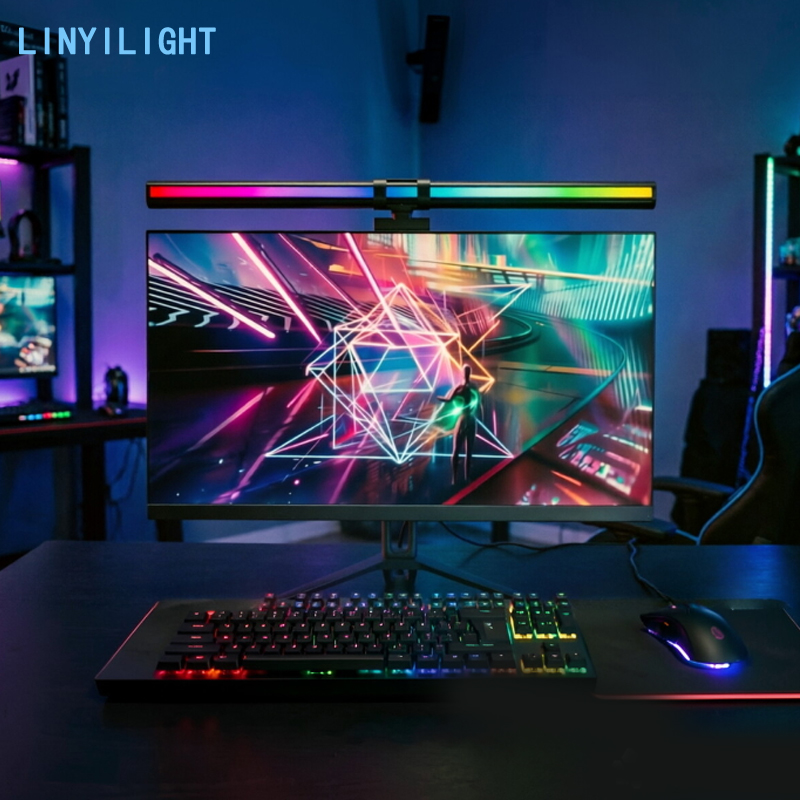 60/80cm RGB Light LED Monitor  - đánh giá và giá Home Office Work Table