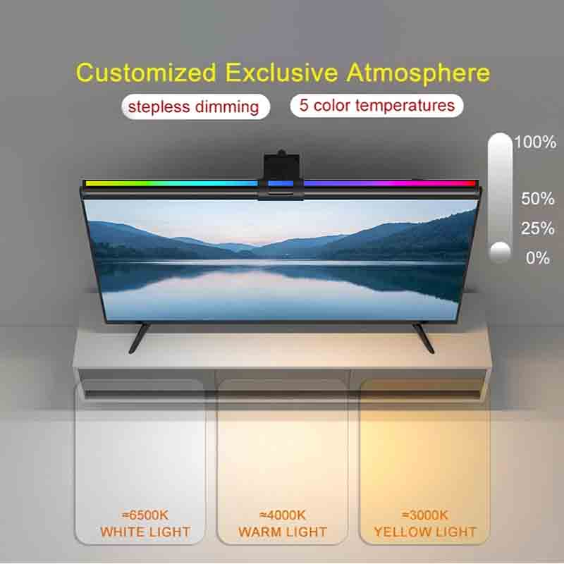 60/80cm RGB Light LED Monitor  - đánh giá và giá Home Office Work Table