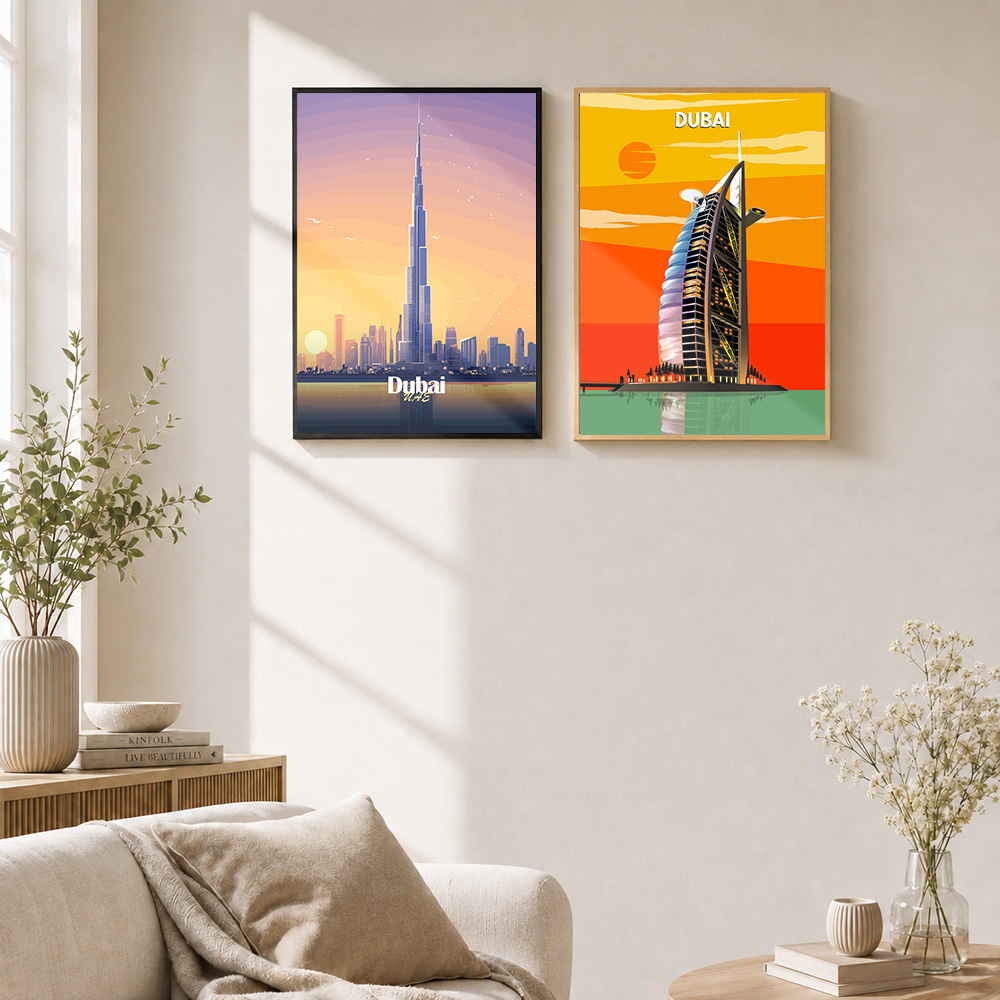 Dubai ／ UAE Framed Metal Print - đánh giá và giá Home Office Dubai