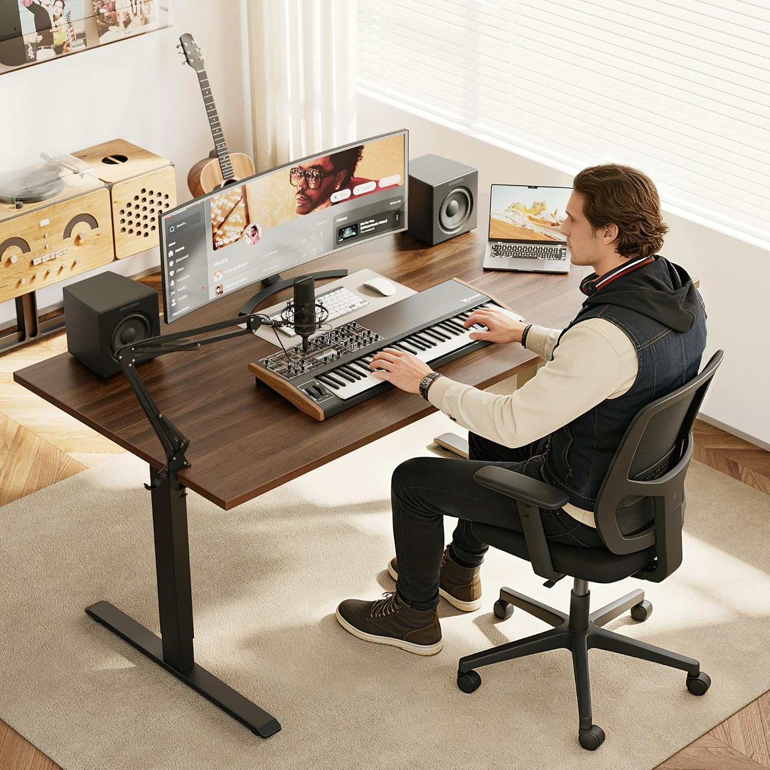 Electric Standing Desk, 55 x 2 - đánh giá và giá Home Office Work Table