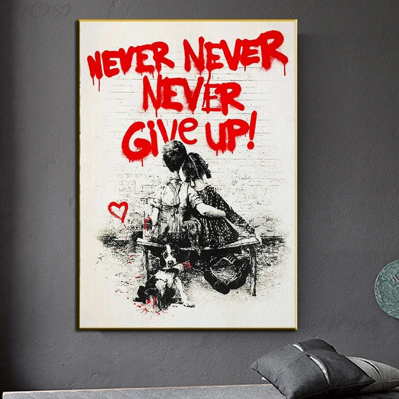 Banksy Graffiti Wall Art, Neve - đánh giá và giá Home Office Room Inspiration