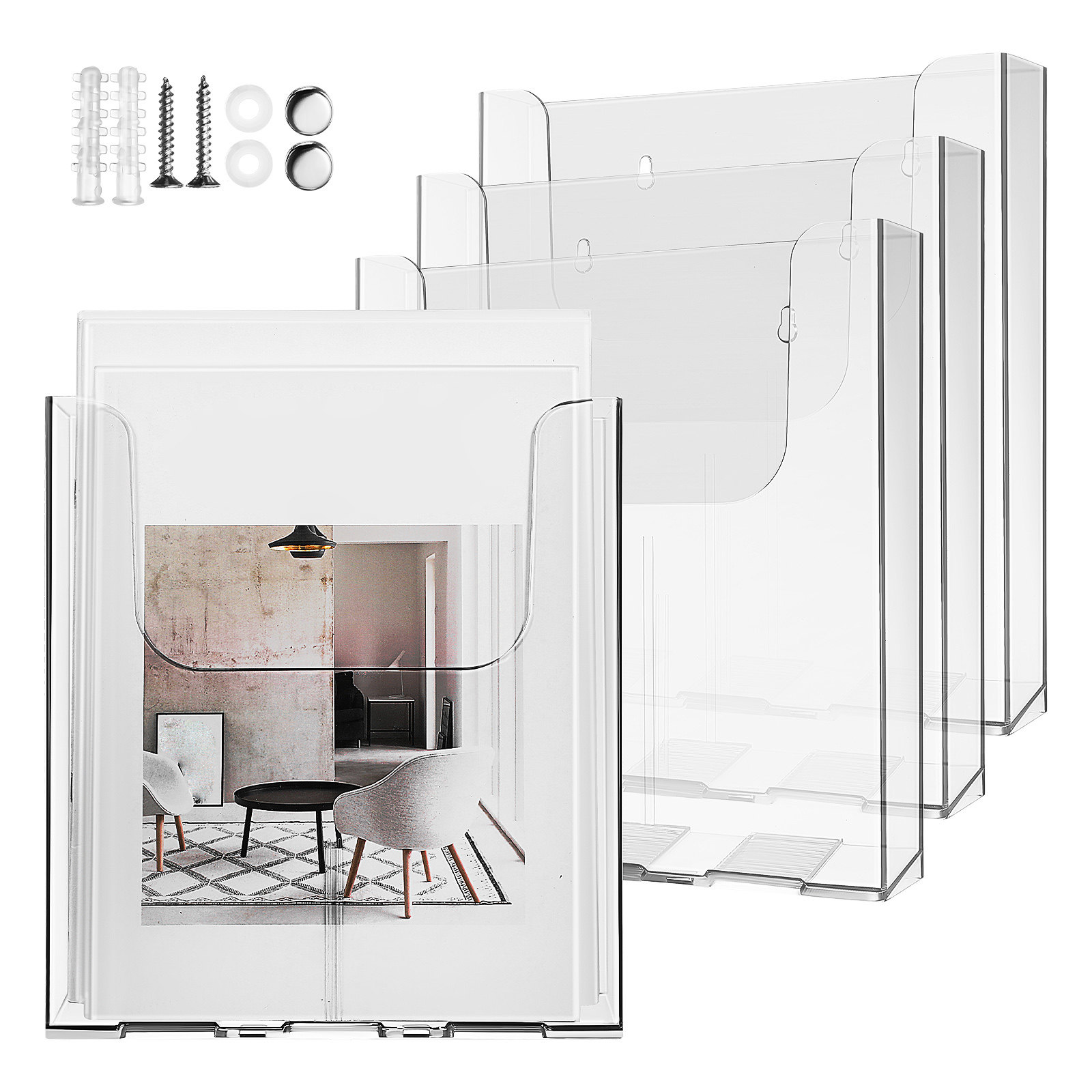 4Pcs Acrylic Wall Mounted Docu - đánh giá và giá Document Holder Stand