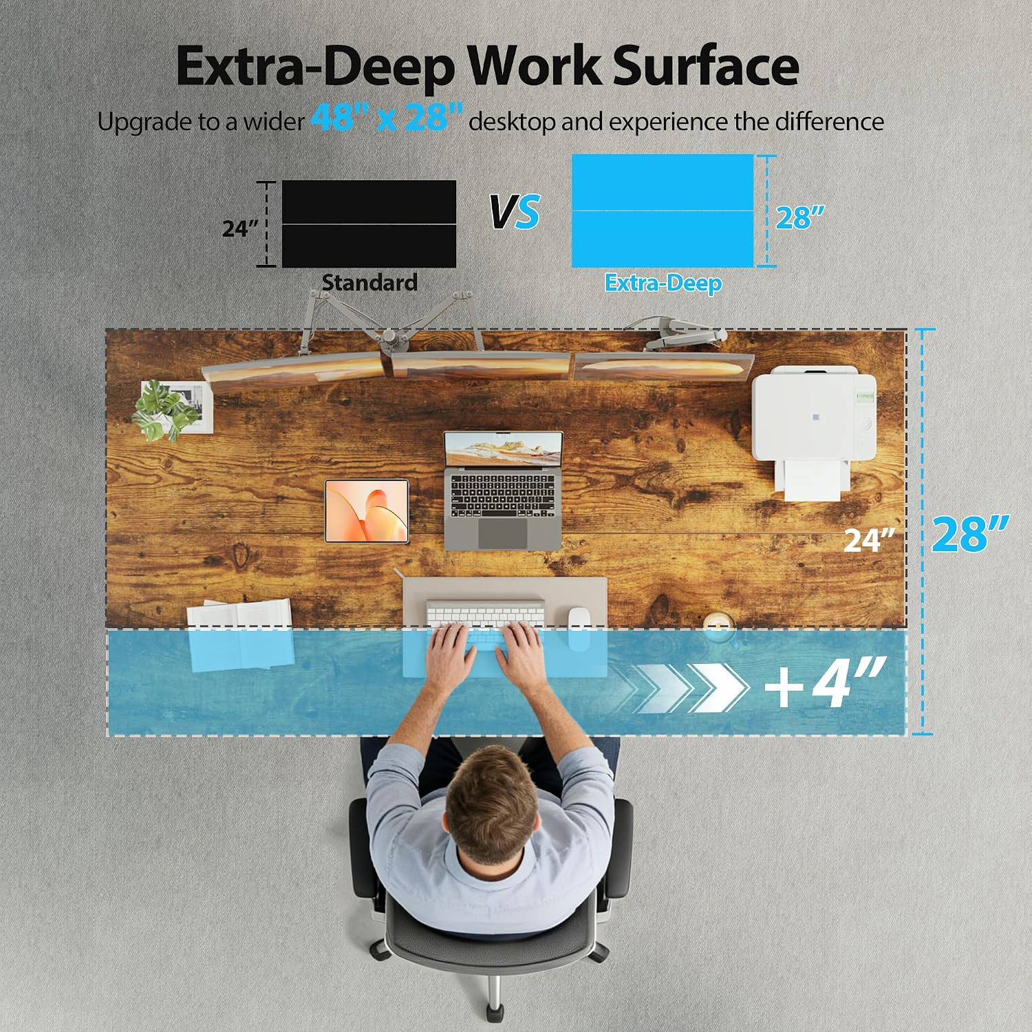 Electric Standing Desk, 55 x 2 - đánh giá và giá Home Office Work Table