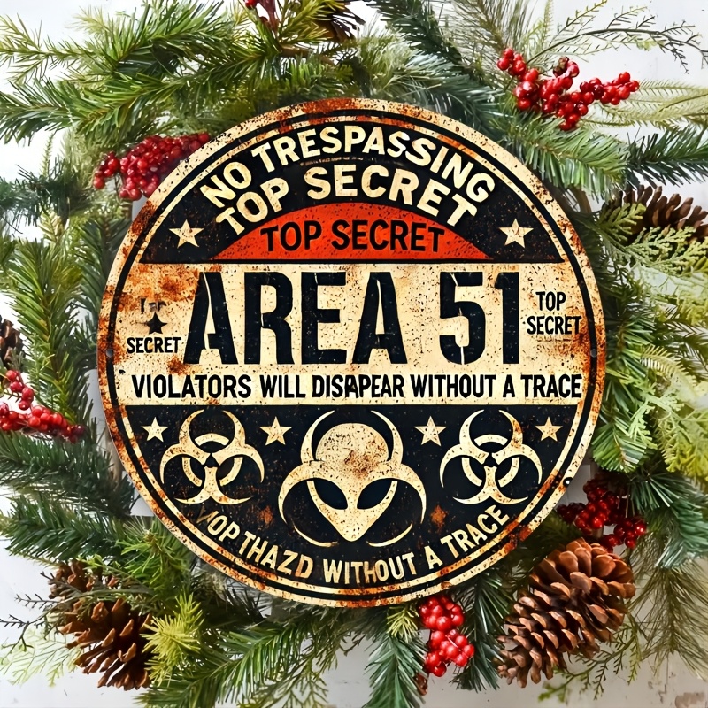 Vintage Area 51 Metal Wall Sig - đánh giá và giá Home Office Or