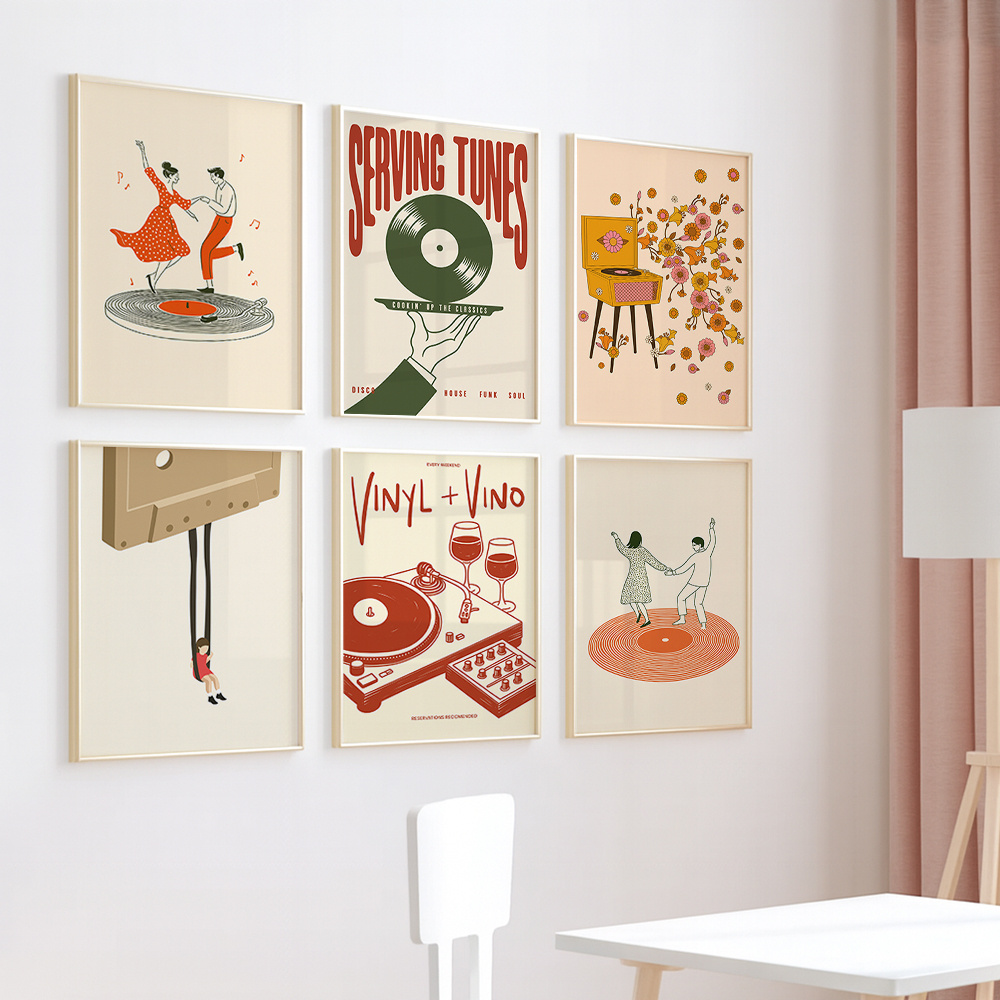 1pc Vintage Music Canvas Poste - đánh giá và giá Home Office Or