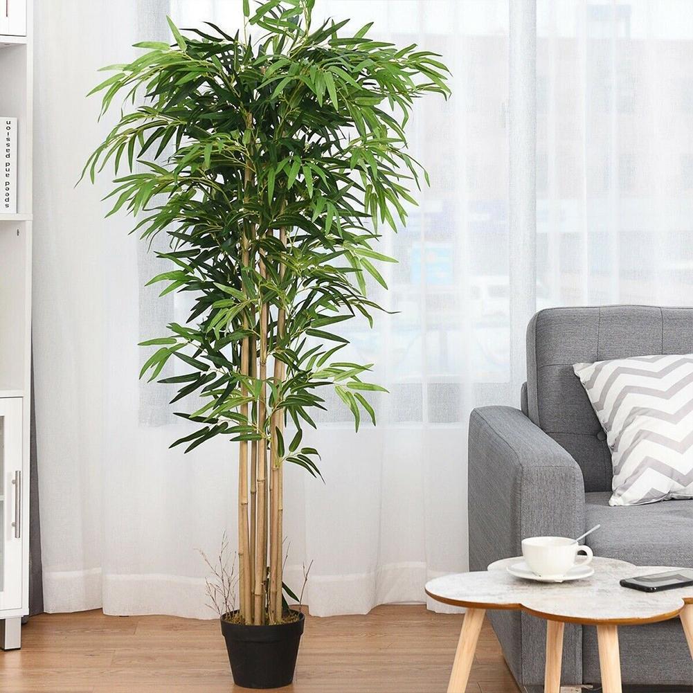 10pcs Artificial Green Bamboo  - đánh giá và giá Home Office Layout
