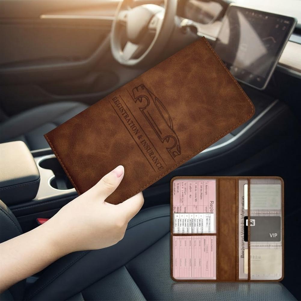 PU Leather Car Registration In - đánh giá và giá Document Holder Stand