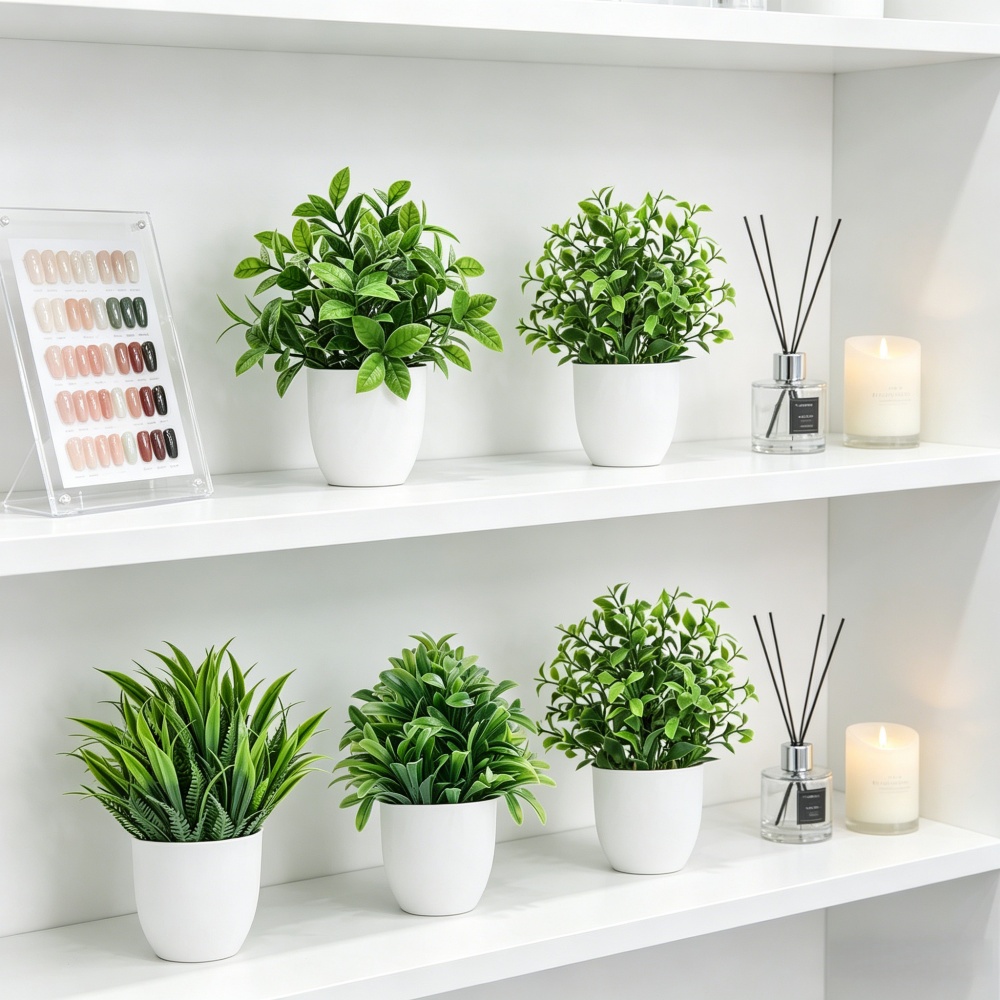 4pcs/set Mini Artificial Plant - đánh giá và giá Home Office Layout